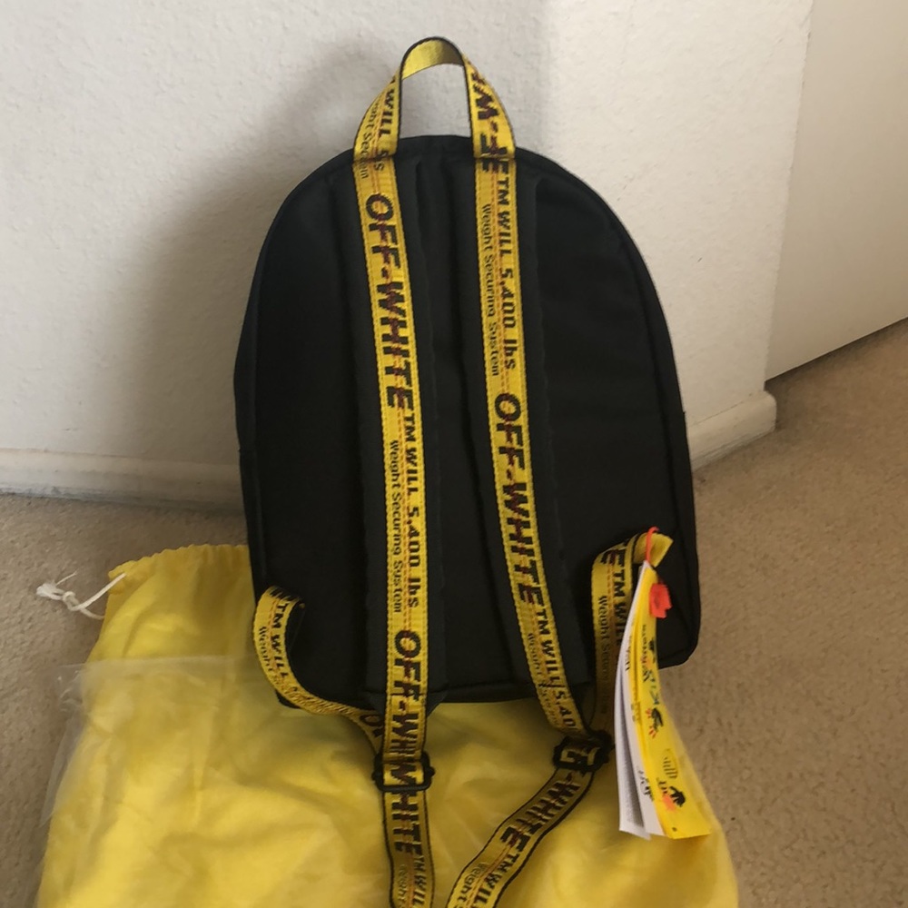 NWT OFF-WHITE Script Logo Arrow-Print Small Backpack - Picture 8 of 11